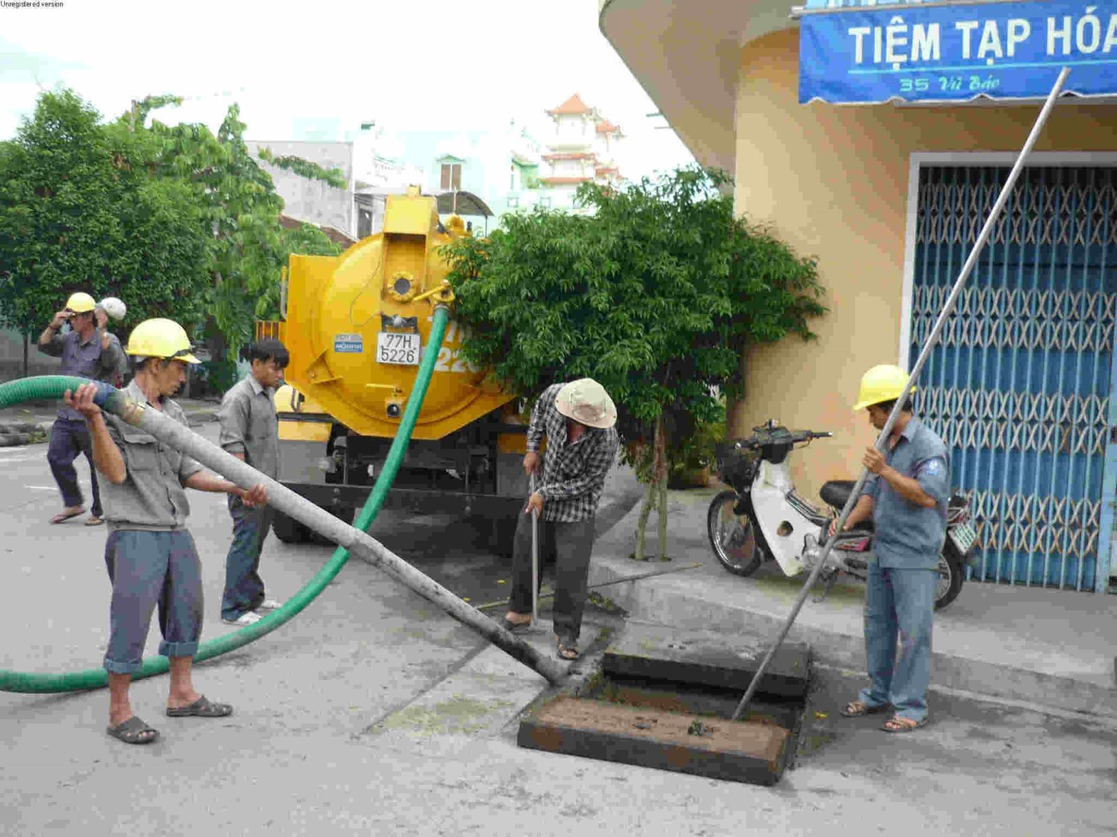 Thông hút bể phốt tại các xã thuộc huyện Giao Thủy - tỉnh Nam Định
