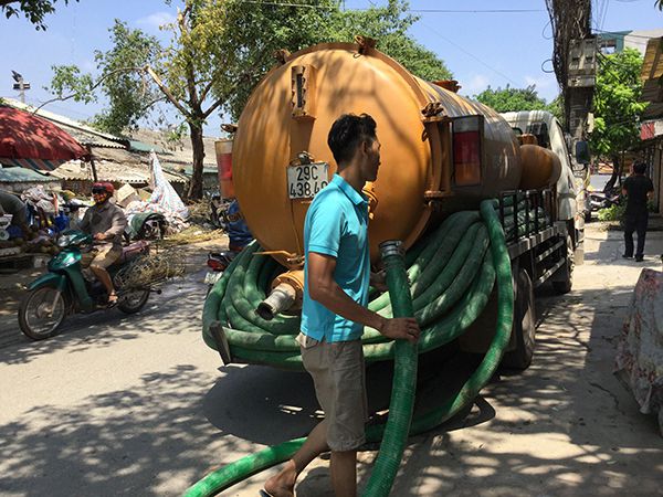 Xe hút bể phốt phục vụ tại huyện Gia Viễn - Ninh Bình
